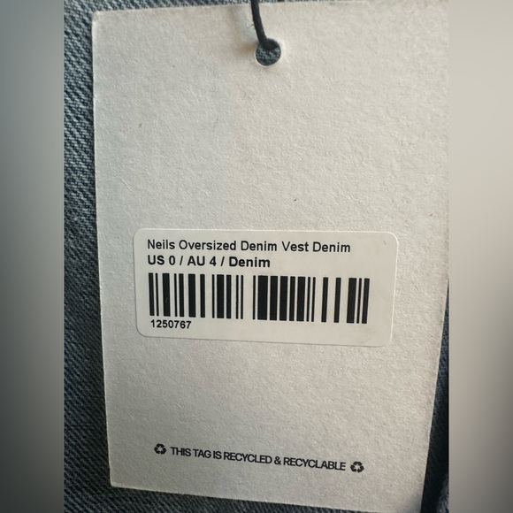 NWT Princess Polly Neils Oversized Denim Vest - Picture 5 of 6